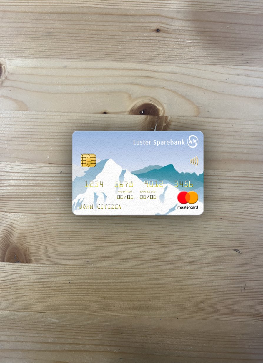 Download Norway Luster Sparebank mastercard photolook front Photoshop template